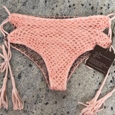 New W Tags :) Acacia Swimwear, Swimwear Bottoms, Crochet Details, Beautiful Crochet, Crochet Bikini, Womens Swim, Blush, Cream, Tags