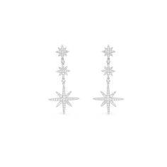 Women's Light Luxury Six-pointed Star Earrings in 925 Sterling Silver Product Features: Hexagram Star earrings are fashionable. It is made in the light of 21st century fashion, which is unique, nickle-free and hypoallergenic.These Star Burst earrings are super attractive and alluring. These six-pointed stars represent the positive message of hope and good luck. Product Information: Material: Sterling silver;Cubic zircon Color: Silver Size: Length 3.1cm,width 1.3cm Applicable Gender:Female Three Cheap Silver Star Earrings, Dainty Star Silver Earrings, Star Fancy Earrings, Cheap Elegant Star-shaped Hoop Earrings, Luxury Elegant Star Earrings, Luxury Star Shaped Earrings With Star Charm, Cheap Star Charm Drop Earrings, Luxury Star Charm Star-shaped Earrings, Cheap Silver Celestial Earrings