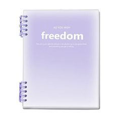 a purple notebook with the words, as you wish, is shown in white lettering