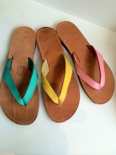 Under $40 - too cute. Cheap Leather T-strap Sandals For Beach, Casual Leather T-strap Sandals With Rubber Sole, Orange Flat Non-slip Sandals, Leather T-strap Flip Flops For Summer, Casual Leather T-strap Flip Flops, Everyday Sandals, Boho Sandals, Slippers For Girls