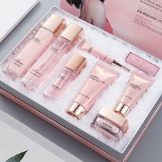 PRICES MAY VARY. ❤【Anti Aging Skin Care Sets 】Comprehensive set includes Women's Facial Cleanser 100g,Facial Toner 120 ml,Facial Serum 45ml,Facial Cream 50g,Eye Cream 15g and Lotion 120 ml velvet matte Long-Lasting Lipstick 3.5g providing a complete skin care routine for anti-aging needs.The pink gift box and practicality make it a great creative gift for women. Top tier birthday gifts for women, gifts for wives, gifts for girlfriends, gifts for her, gifts for mothers. Protect their skin and mai Complete Skin Care Routine, Packaging Box Design, Daily Care Routine, Lipstick Gift Set, Cream Skincare, Anti Aging Skin, Gift Boxes For Women, Women Skin, Cream Lipstick