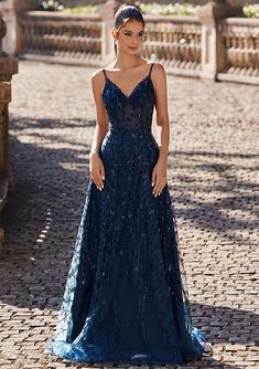 Prom Dress Night Sky, Blue Bodycon Formal Dress, Dresses To Wear To A Ball, Light Color Dress, A Line Spaghetti Strap Prom Dress, Sparkly A Line Prom Dress, Sweetheart Neck Prom Dress, Prom Dresses Dillards, Sparkly Grad Dresses