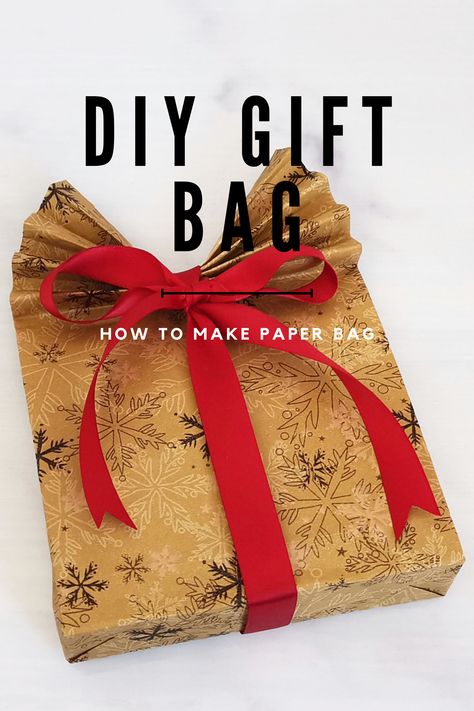 How to make paper bag. DIY gift bag tutorial. Creative Ways To Wrap Small Gifts, Make Bag From Wrapping Paper, Make Bags From Wrapping Paper, Making Bag Out Of Wrapping Paper, Gift Wrap Bags Diy, Small Christmas Gift Bags Diy, How To Make Gift Bag Out Of Wrapping Paper, Gift Bag Wrapping Paper, Diy Brown Paper Bag Gift Bags