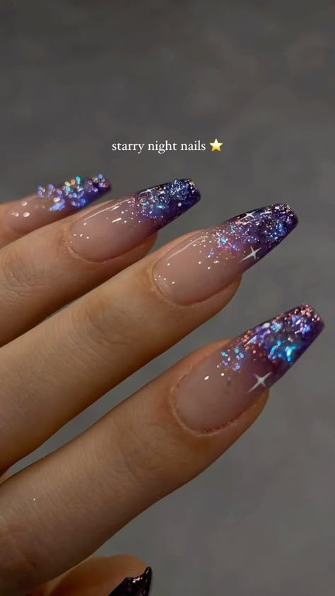 Purple Acrylic Nails, Purple Nail Designs, Prom Nails, Pretty Acrylic Nails, Chic Nails, Dope Nails, Purple Nails, Best Acrylic Nails, Cute Nail