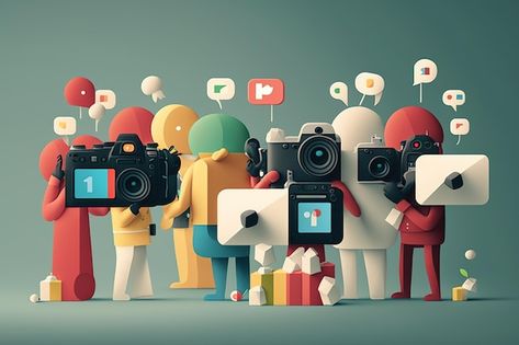 Social media day media content online ch... | Premium Photo #Freepik #photo #multichannel #online-media #digital-media #network-marketing Social Media Day, Digital Media Design, Rooftop Design, Paid Media, Media Day, Digital Literacy, Media Literacy, Iconic Photos, Free For Commercial Use