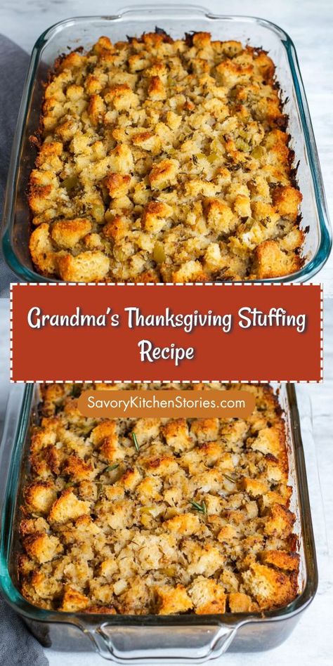 What if you could bring a touch of nostalgia to your Thanksgiving table? Grandma’s Stuffing Recipe is a heartwarming dish that brings everyone together. By adding this recipe to your Thanksgiving Recipes, you’ll always have a go-to for family gatherings. Save it now and make your next holiday unforgettable! Stuffing Patties Thanksgiving, Non Tradional Thanksgiving Dinner, Yummy Thanksgiving Dishes, Southern Staples Comfort Foods, Crunchy Stuffing Thanksgiving, Grandma’s Thanksgiving Stuffing Recipe, Thanksgiving Dish Recipes, How To Make Homemade Stuffing For Thanksgiving, Popular Thanksgiving Dishes