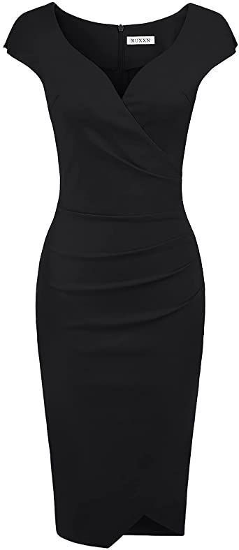 Form Fitting Dress Classy, Formal Dresses Short Bodycon, Short Bodycon Dress Parties, Classic Dresses For Women Classy Simple, Pencil Dresses Classy, Black Dress Classy Formal, Formal Knee Length Dresses, Graduation Party Dress Ideas, Knee Length Dresses Party