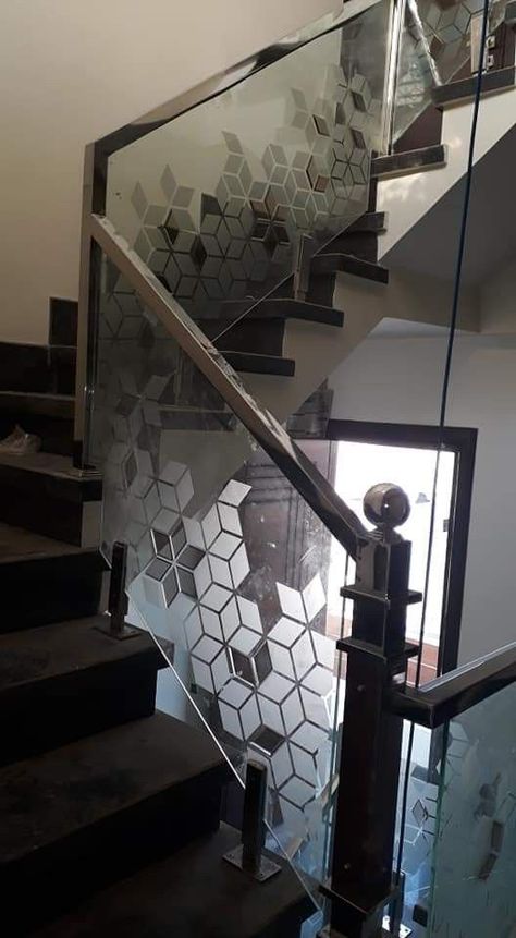 #homelane
#interior
#homedecor Balcony Glass Design Front Balcony Glass Design, Relling Glass Design, Glass Railing Stairs Modern Interior Design, Glass Balcony Railing Modern, Stairs Glass Railing Design, Staircase Railing Design Steel, Staircase Glass Railing Design, Balcony Glass Railing Design, Staircase Glass Design