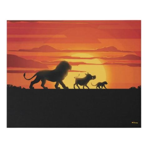 Lion King Tattoo, Lion King Party, Lion King Drawings, Lion Tattoo Sleeves, Disney Canvas Art, Disney Silhouettes, Disney Canvas, Disney Paintings, Il Re Leone