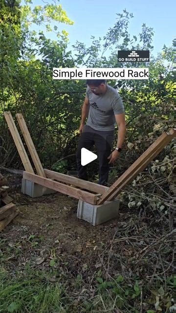 M Sam Irwin on Instagram: "Simple Cheap Firewood storage" Wood Pile Storage Outdoor, Indoor Log Storage Ideas, Firewood Holder Diy, Wood Storage Outdoor, Wood Shed Ideas, Outdoor Firewood Storage, Firewood Storage Outdoor, Storage Outdoor, Firewood Shed