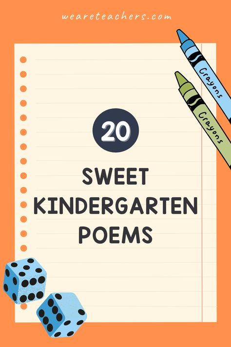 We've put together this list of kindergarten poems for kids that you can use to build reading skills or sing together as nursery rhymes! Kindergarten Poems Of The Week, Poems For Kindergarteners To Memorize, Kids Poems Short, Easy Poems For Kids, Poem On Education, Poetry Kindergarten, Poem With Rhyming Words, Simple Poems For Kids, Short Poems For Kids