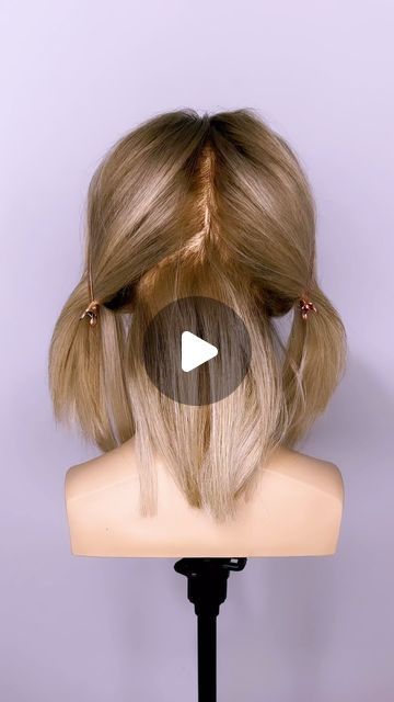 Updo For Short To Medium Hair, Updos For Short Hair With Layers, Short Hair Updo Step By Step, Shoulder Length Updo Easy Wedding, Self Updos For Medium Hair, Short Hair Loose Updo, Half Up Hair Dos For Short Hair, Sorry Hair Updo, Short Bridal Hair Tutorial