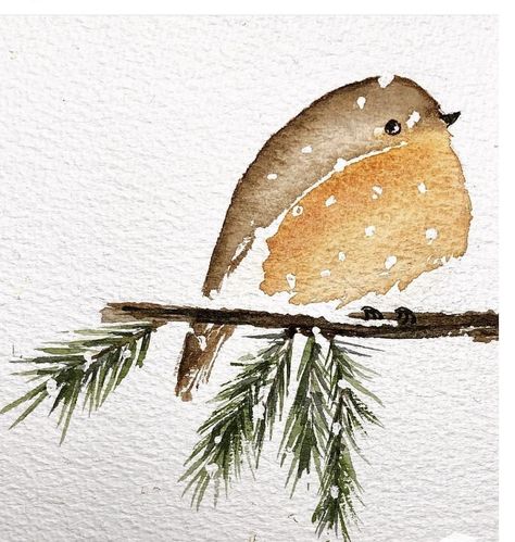 Watercolor Christmas Cards Diy, Painted Christmas Cards, Bird Watercolor Paintings, Atv Riding, Watercolor Paintings For Beginners, Winter Watercolor, Christmas Card Art, Diy Watercolor Painting, Watercolor Christmas Cards