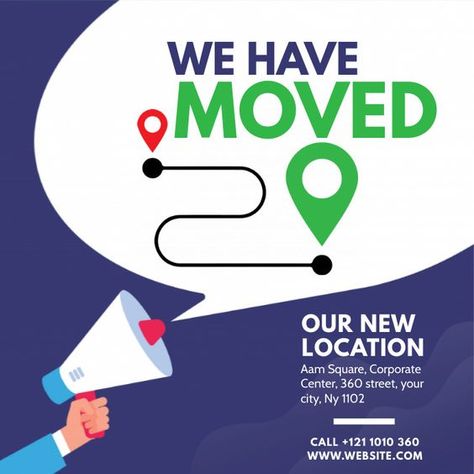 New Location Announcement Business, We Are Moving Announcement Photo, Location Poster Design, New Location Announcement, We Have Moved Announcement, Moving Announcement Photo, Work Posters, Ram Navmi, Business Letter Template