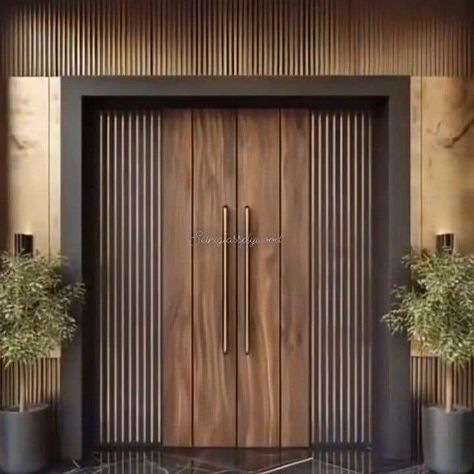 Wooden Main Door designs ✨️| Double Door Designs ✨️ . . . . . . #door #doordesign #doordesigns #woodworking #doubledoor #woodworkingproject #doorstyle #sethiglassplywood #trendingdesign #interiordesign #populardesigns #interiorideasdaily #homedecor #trendingpost #reelitfeelit #explorepage #viralpost #fypシ゚viralシfypシ゚viralシalシ #fitnesstransformation #veganrecipe #urvashirautela #yuvrajsingh #rakhihampers Double Palla Door Design, Wooden Main Door Design Double, Main Door Design Entrance Double Doors, Main Door Double Door Designs, Door Reference, Main Door Designs, Wooden Door Entrance, Double Door Entrance, House Main Door