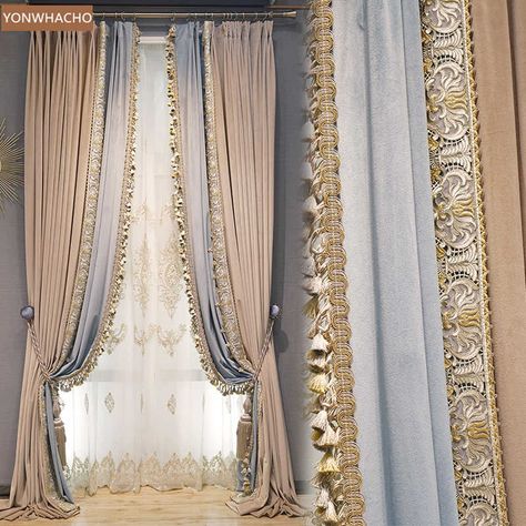 embroidered simple modern high grade lace curtain Mediterranean living room curtain sheer tulle E151|curtains mediterranean|curtains sheersroom curtains - AliExpress Red Kitchen Walls, Curtain Designs For Bedroom, Velvet Embroidery, Curtain Styles, Plain Curtains, Elegant Curtains, Stylish Curtains, Shade Screen, Curtain Ideas