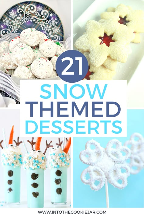 Winter Onederland Snacks Food Ideas, Winter Theme Party Snacks, Snow White Desserts Ideas, Snowball Food Ideas, Snow Cupcakes Ideas, Christmas Theme Dessert Ideas, Snowflake Themed Appetizers, Winter Wonderland Party Desserts, Snowflake Dessert Ideas