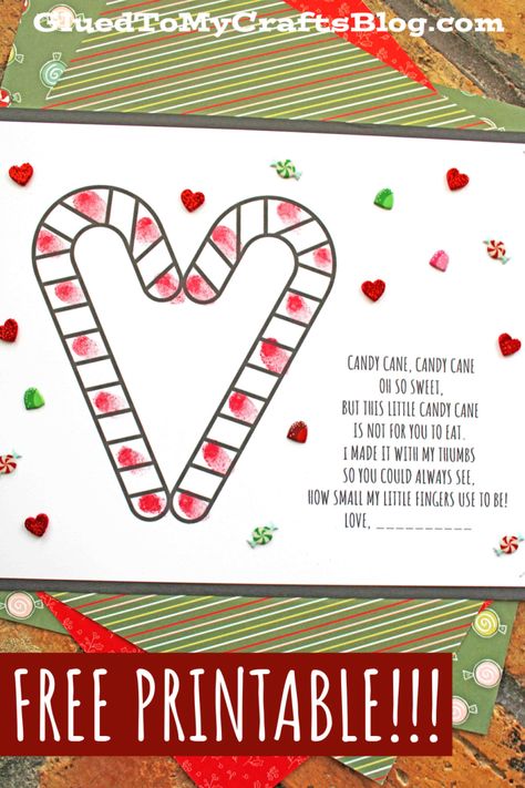 Candy Cane Thumbprint Craft, Candy Cane Crafts For Preschool, Candy Cane Fingerprint Poem, Candy Cane Rudolph Reindeer, Candy Cane Handprint Craft, Parent Christmas Cards From Kids, Candy Cane Worksheets Free Printable, Candy Cane Crafts For Preschoolers, Candy Cane Day Activities