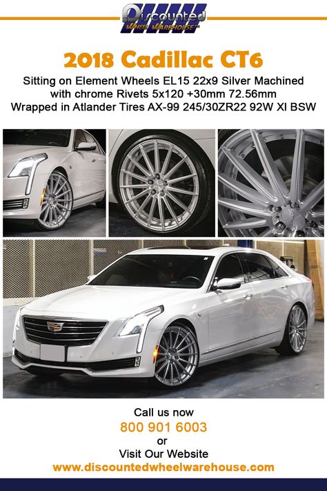 Check Out This 2018 Cadillac CT6 Sitting on Element Wheels EL15 22x9 Silver Machined with chrome Rivets Wrapped in Atlander Tires. Visit Discounted Wheel Warehouse online or in-store today for the best prices on wheels. NO CREDIT CHECK financing options. Free shipping. Free mount & balance on all wheel & tire packages. #discountedwheelwarehouse #customwheels #customrims #rimshop #tireshop #freeshipping #aftermarketwheels #fitmentonpoint #2018cadillacct6 #atlandertires #cadillac #elementwheels 20 Inch Rims, Aftermarket Rims, Custom Mercedes, Mercedes Suv, Cadillac Ct6, Wheel And Tire Packages, Aftermarket Wheels, Custom Wheels, Tyre Shop