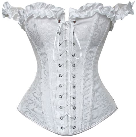 Lace Up Corset Dress, Brocade Corset, Plus Size Corset, Corset Fashion, Lace Up Corset, Overbust Corset, Wedding Dresses Corset, White Corset, Corsets And Bustiers