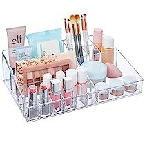 Clear Vanity, Vanity Makeup Organizer, Kawaii Stuff To Buy, Makeup Organization Ideas, Makeup Palette Organization, Dressing Table Organisation, Palette Organizer, Clear Makeup Organizer, Makeup Vanities