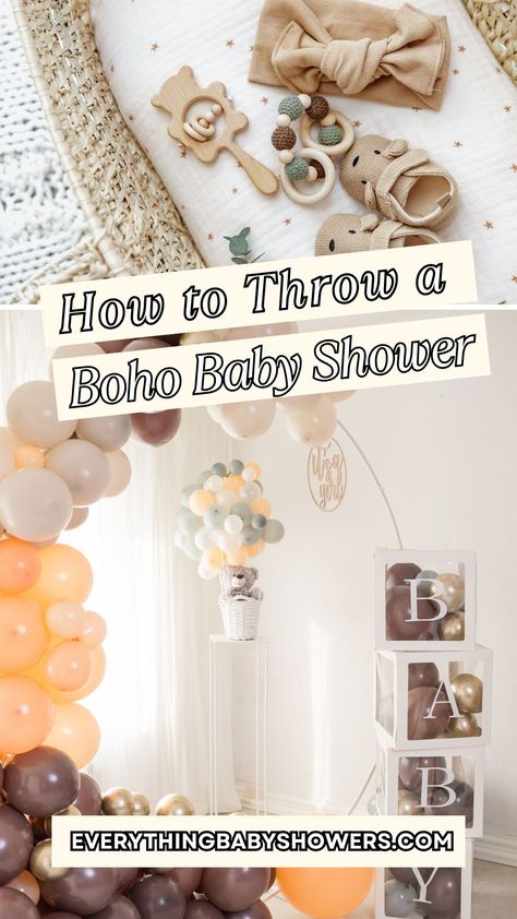 A Boho baby shower theme is a relaxing, chill inspiration for laid-back parents-to-be. All about pastel colors, relaxed, simple decor, and good vibes, a baby shower in a bohemian theme can suit the birth of baby boys, girls, or undetermined genders. This boho baby shower guide is an inspiring reference for hosting the most down-to-earth baby shower. Remember, Good Vibes Only! Yoga Baby Shower Theme, Boho Themed Party Decorations, Boho Baby Shower Backdrop Ideas, Diy Boho Baby Shower Decor, Boy Boho Baby Shower Ideas, Boho Baby Boy Shower Ideas, Boho Baby Shower Ideas Boy, Boho Boy Baby Shower Ideas, Boho Baby Shower Ideas Decoration