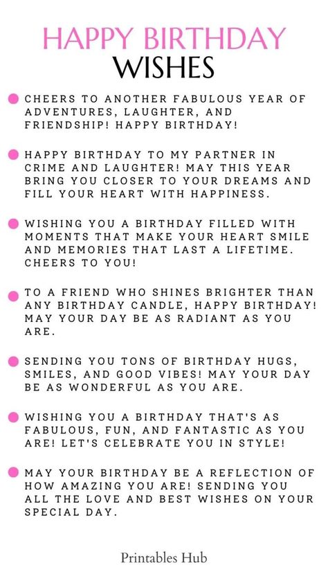 Printable Lists Of Happy Birthday Wishes Happy Birthday Captions, Birthday Message For Friend, Happy Birthday Wishes For A Friend, Message For Best Friend, Short Birthday Wishes, Happy Birthday To Me Quotes, Funny Happy Birthday Wishes, Happy Birthday Best Friend Quotes, Happy Birthday Best Friend