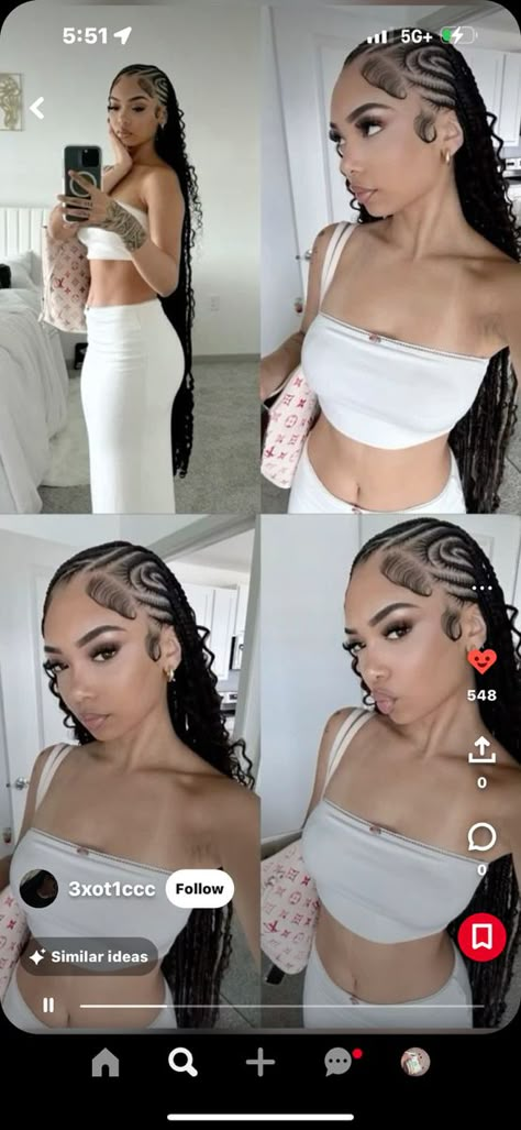 Braided Hairstyles For Black Women Cornrows, Vacation Hairstyles, Box Braids Hairstyles For Black Women, Cute Braided Hairstyles, Braids Hairstyles Pictures, Braided Cornrow Hairstyles, Cute Box Braids Hairstyles, Quick Braided Hairstyles, Protective Hairstyles Braids