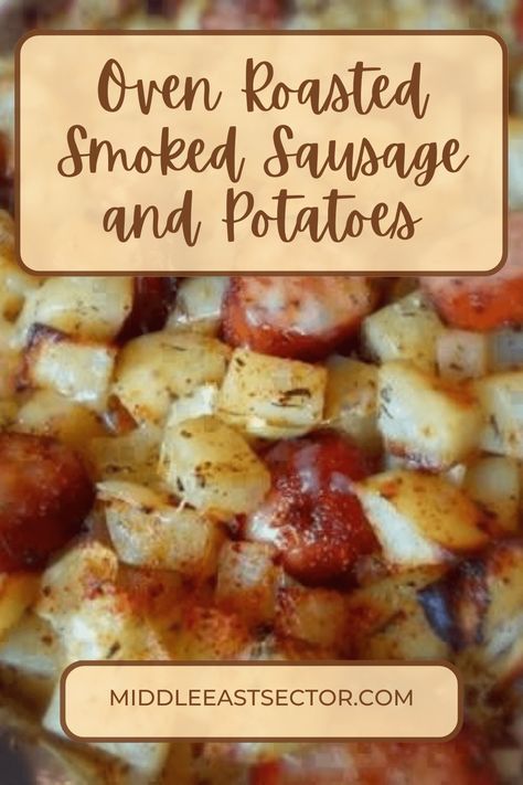 Roasted Smoked Sausage And Potatoes, Smoked Sausage And Potatoes, Smoked Sausage And Potato Recipe, Crockpot Potatoes, Baked Red Potatoes, Potato And Sausage, Sausage And Potato Bake, Breakfast Crockpot, Smoked Sausages