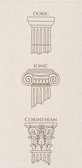 Minimal Text, Greek Columns, Istoria Artei, Sketch Note, Logo Design Modern, Vintage Badge, Ancient Greek Art, Flat Logo, Greek Tattoos