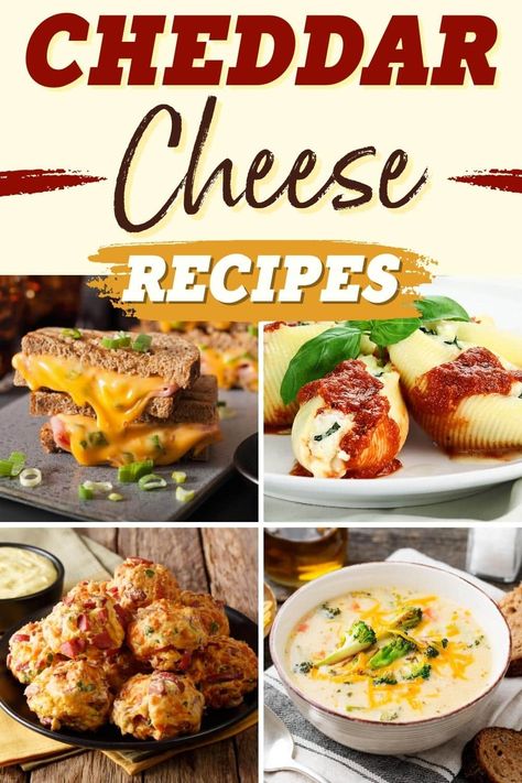 If you love cheese as much as I do, you'll go gaga for these cheddar cheese recipes. It's tasty in sandwiches, on pizza, and even in savory baked goods. Recipes Using Shredded Cheddar Cheese, Cheddar Recipes Dinners, Mild Cheddar Recipes, Recipes Using Powdered Cheddar Cheese, Cheddar Cheese Recipes Dinners, Cheddar Cheese Recipes Easy, Leftover Cheese Recipes, Recipes Using Cheddar Cheese, Recipes With Cheddar Cheese