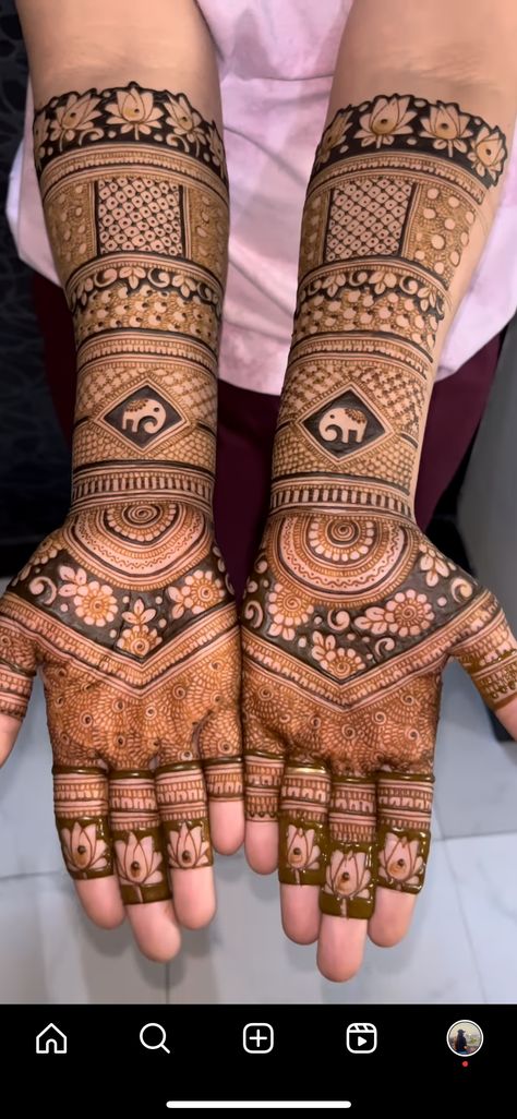 Normal Bridal Mehndi Designs, Full Hand Traditional Mehendi, Bridal Finger Mehndi Designs, Teej Special Mendhi Design Ideas, Sider Mehandi Design, Teej Mehendi Design Back Side, Full Hand Back Mehndi Designs, Traditional Mehndi Design, Front Mehndi Designs For Hands