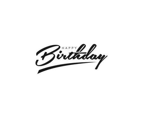 Happy Birthday Logo Design, Handwritten Happy Birthday, Happy Birthday Logo, Happy Birthday Letter, Happy Birthday Font, Happy Birthday Typography, Birthday Logo, Instagram Design Creative, Birthday Letter