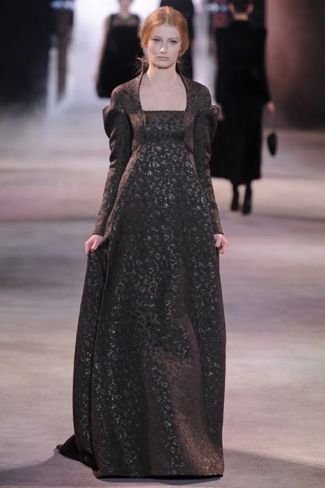 Ulyana Sergeenko Fall Couture 2013 - Slideshow - Runway, Fashion Week, Reviews and Slideshows - WWD.com -Tudor Empire Style Dress, Fall Couture, A Game Of Clothes, Game Of Clothes, Ulyana Sergeenko, Fantasy Dresses, Fantasy Gowns, Runway Dresses, Empire Dress