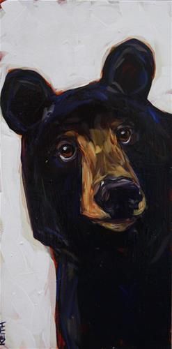 Whimsical Bear Art, Bear Paintings Acrylic, Painted Canvas Ideas, Bear Art Illustration, Colorful Bear Painting, Black Bear Art, Mountain Animals, Black Bears Art, Bear Painting