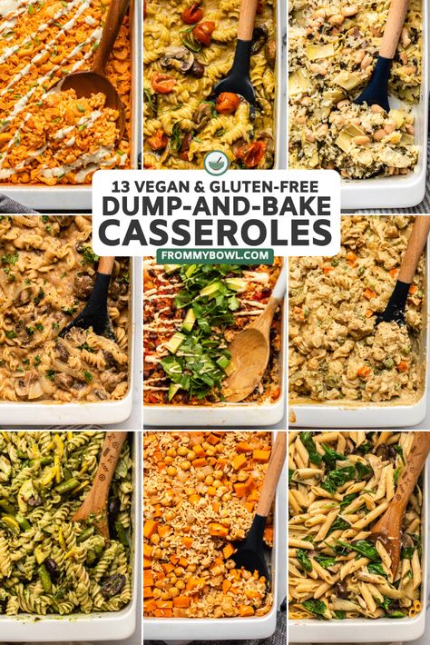 Healthy Casserole Recipes Dairy Free, Healthy Meat Free Dinners, Dairy Free Dump Meals, Gluten Free Vegan Casserole Recipes, Gf Df Casseroles, Easy Vegan Gluten Free Dinner, Vegan Casseroles Plant Based, Gf Casserole Recipes For Dinner, Easy Lunch Gluten Free