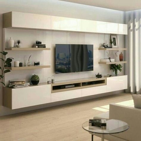 Latest Beautiful DIY #TV #Stand #Idea's for your #Living Room Tv Settings Living Rooms, Design Ruang Keluarga, Tv Cabinet Design For Living Room, Wall Unit Ideas Living Room, Tv Cabinets For Living Room, टीवी यूनिट, Ruang Tv, Tv Wall Cabinets, Modern Tv Wall Units