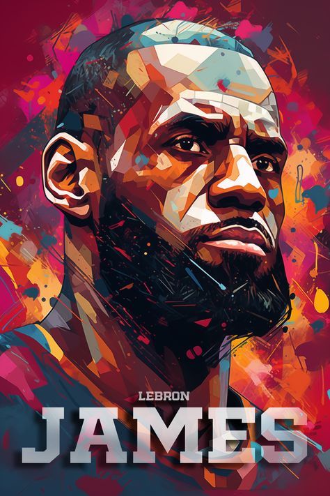 Lebron James Pop Art, Lebron James Artwork, Lebron James 2018, Lebron James Painting, Celebrity Illustration, Nba Posters, Sports Illustrations Art, Lebron James Art, Lebron James Poster