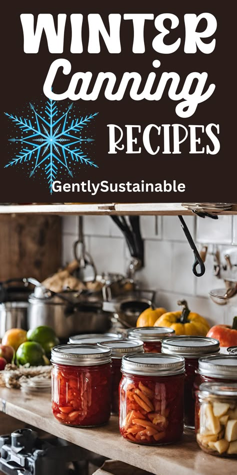 Winter can be one of the best times to can food! Why not make a big batch of soup or stew and put some away in your pantry for later? Learn how to can your own "fast food" for quick meals with these amazing winter canning recipes! #canning #mealsinjars #canningrecipes Old Time Canning Recipes, Preserving Food Ideas, Best Canning Recipes For Gifts, First Time Canning Recipes, Veggies To Can, Canning Vegetables Recipes, Canning How To, Foods To Pressure Can, Pressure Canning Leftovers