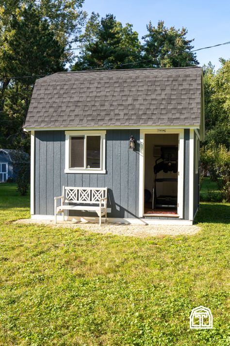 Shed Gym Ideas, Shed Gym, Home Gym Design Ideas, Tiny Home Gym, Home Gym Shed, Gym Design Ideas, She Shed Designs, Gym Shed, Backyard Gym