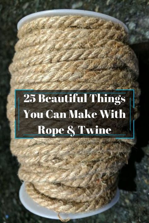 Love that rustic look but don't like the cost? Create your own rustic diy home decor on a budget. diy | diy home decor | diy projects | diy | rope & twine | diy rope & twine | Crafts With Rope Twine, Rope Balls Diy, Macrame With Jute Twine, Sisal Rope Diy, Rope Christmas Decorations, Crafts With Jute Rope, Rope Weaving Patterns, Wooden Wire Spool Ideas Diy Projects, Dollar Tree Rope Crafts