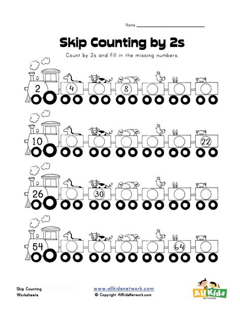 skip counting by twos worksheet Kindergarten Math Worksheets Counting, Skip Counting Worksheets, Skip Counting By 2, Counting In 2s, Counting By 2's, Teaching Counting, Counting For Kids, Worksheet For Kids, Counting Worksheets