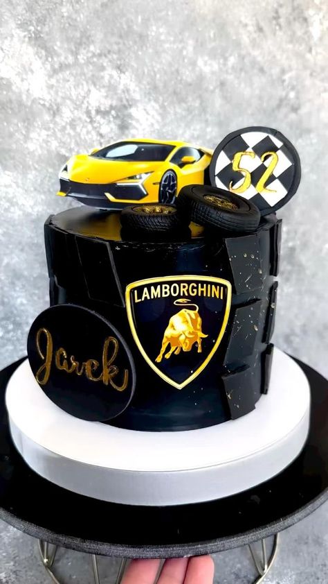 Car Themed Cakes For Men, Car Theme Cake For Men, Bmw Cakes For Boys, Bmw Birthday Cake For Men, Birthday Cake Lamborghini, Sports Car Cake, Mustang Car Cakes For Men, Cake For Car Lover Men, Lamborghini Cake