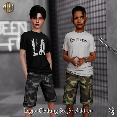 The Mod Collective - Sims 4 - Clothes - WisteriaSims - For children - Logan Clothing Set for children Sims 4 Child Boys Hair Cc, Sims 4 Matching Outfits, Sims4 Men Clothes, Sims 3 Urban Cc, Sims 4 Cc Children Clothing Boys Patreon, Sims 4 Cc Male Child Clothes, Cc Men Clothes Sims 4, Sims 4 Cc Men Body Presets, The Sims 4 Outdoor Cc