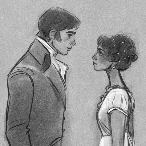 Pride And Prejudice Drawing, Learning How To Sew, Pride & Prejudice Movie, Drawings To Trace, Film Posters Minimalist, Jane Austen Books, Mr Darcy, Pride And Prejudice, How To Sew