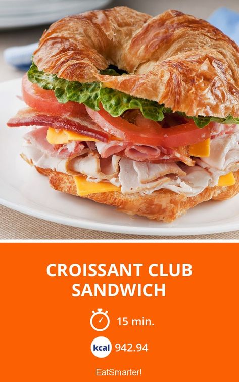 Deli Style Sandwiches, Club Sandwich Recipes, Sandwich Menu, Banana Walnut Bread, Croissant Sandwich, Baked Ribs, Oven Roasted Turkey, Egg Salad Recipe, Club Sandwich