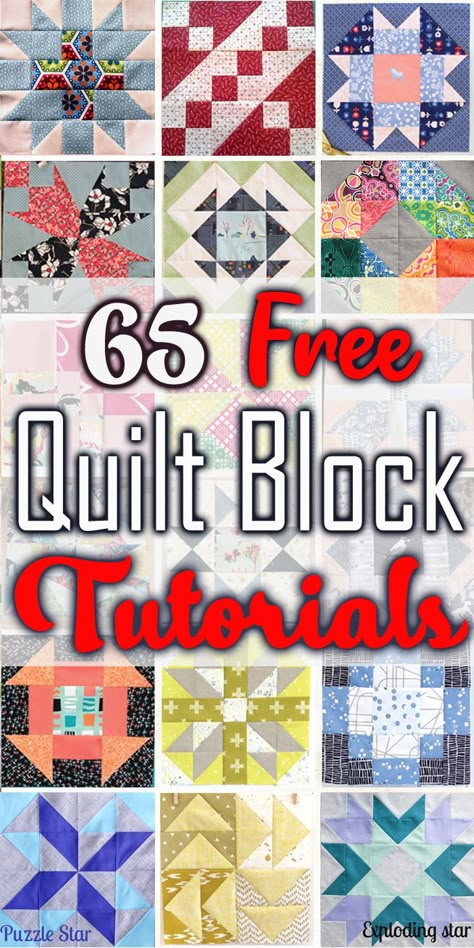 Free Quilt Block Tutorials & Patterns Quilt Square Patterns Free, Block Border Design, Quilt By Number Patterns, Popular Quilt Blocks, Easy 10 Inch Quilt Block Patterns Free, Georgia Quilt Block, Easy Block Quilt Patterns, Free Quilting Block Patterns, Square On Square Quilt Block