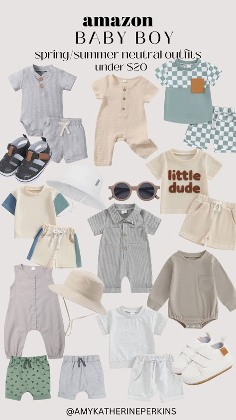 Spring/summer baby boy finds Baby boy | infant | newborn | spring outfit | summer outfit | vacation outfit | under $50 | gender neutral | spearmint baby | mebie baby | romper Baby Boy Vacation Outfits, Baby Boy Summer Outfits 6 Months, Baby Boy Outfits Newborn Summer, Spring Baby Boy Outfits, Newborn Boy Outfits Summer, Newborn Boy Summer Outfits, Summer Newborn, Infant Boy Fashion, Baby Boy Summer Outfits