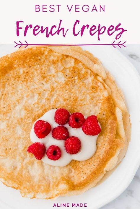 The best vegan crepes recipe you ever need to know! Eggless crepes are easy to make – let me show you how to make this vegan recipe at home! #crepes #recipe #vegan #best #eggless Eggless Crepe Recipe, Vegan Crepes Recipe, Crêpe Recipe, French Crepe Recipe, Vegan Crepes, Chocolate Peanut Butter Desserts, French Crepes, Savory Crepes, Peanut Butter Desserts