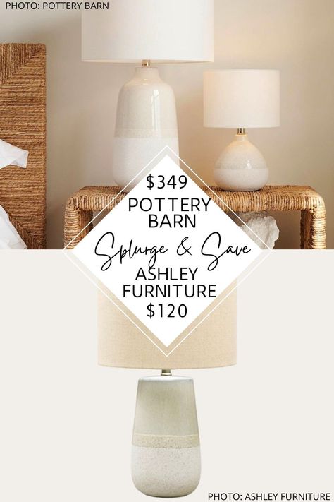 Have you always dreamed of having a Pottery Barn bedroom? Or a Pottery Barn living room? This Pottery Barn Calla Ceramic Table Lamp dupe will get you the Pottery Barn look for less. #lighting #lookforless #inspo #design #style #decor #light Pottery Barn Lamp, Pottery Barn Bedroom, Barn Lamp, Pottery Barn Living, Pottery Barn Lamps, Neutral Lamps, Pottery Barn Lighting, Pottery Barn Bedrooms, Barn Bedroom